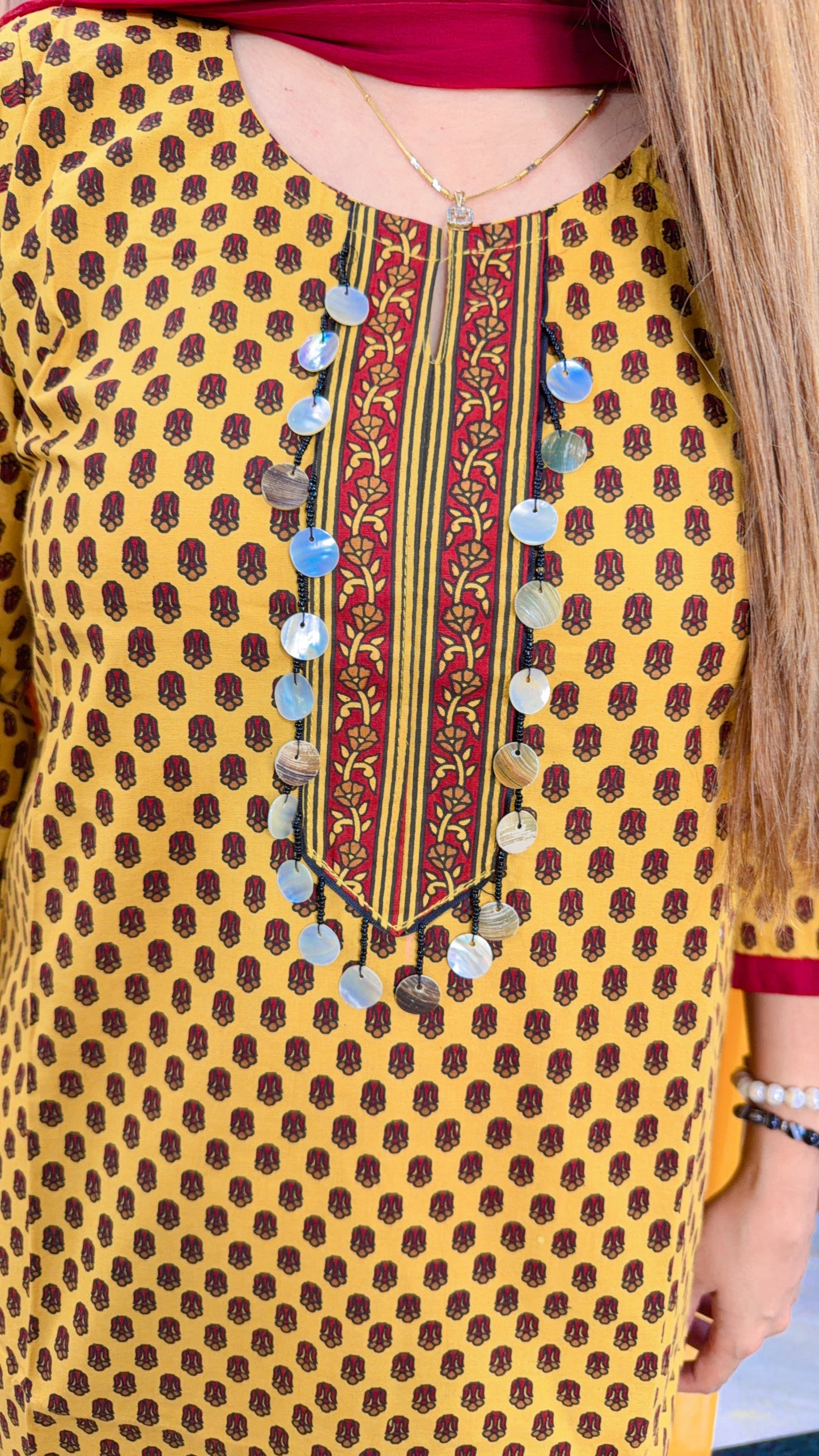 Navira Cotton Printed Farshi Three Piece Suit