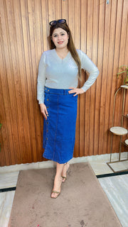 Classy Denim Skirt