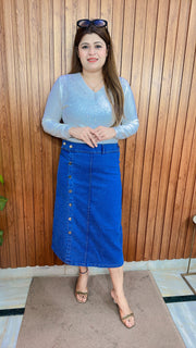 Classy Denim Skirt