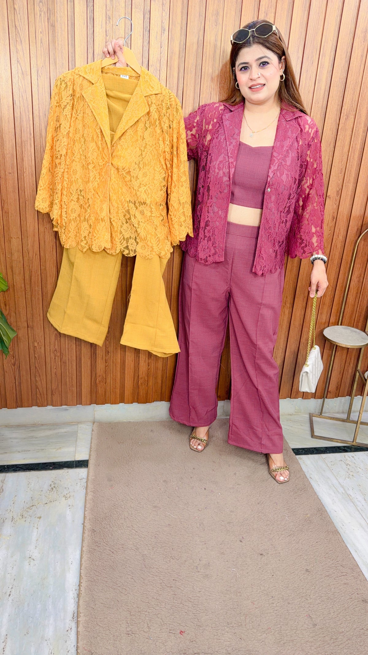 Power net premium Three Piece Coord Set