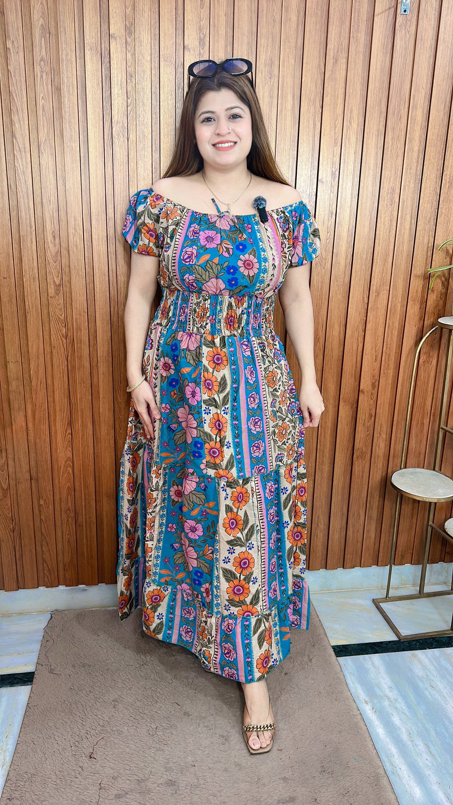 Cotton Summer Smokey Dress