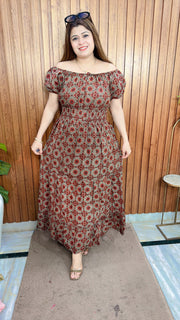 Cotton Summer Smokey Dress