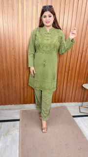 Mirchi Neck Marble Coord Set