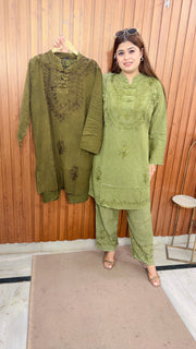 Mirchi Neck Marble Coord Set