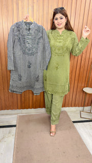 Mirchi Neck Marble Coord Set