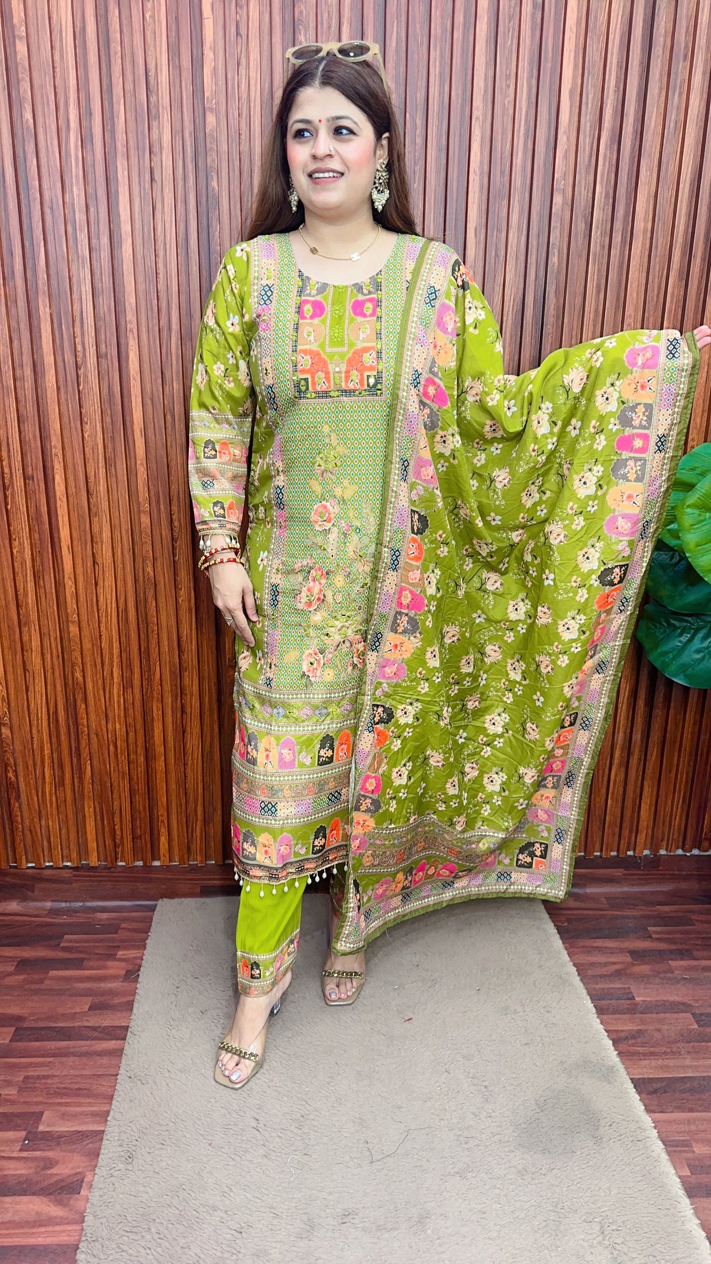 Haryali Digital Teej Suit