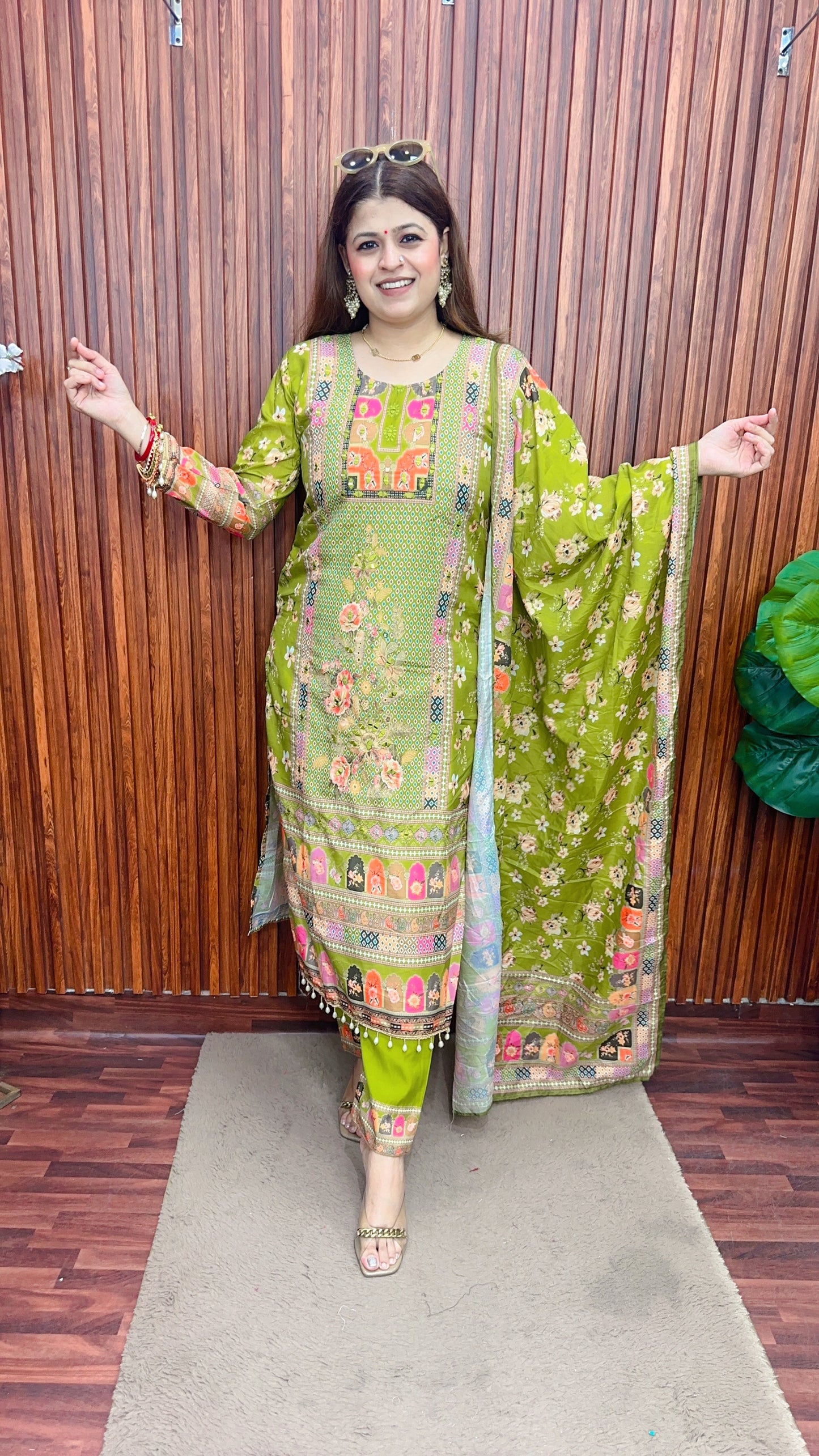 Haryali Digital Teej Suit