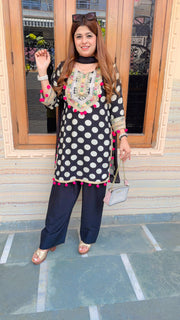 Polka Farshi Three Piece Suit