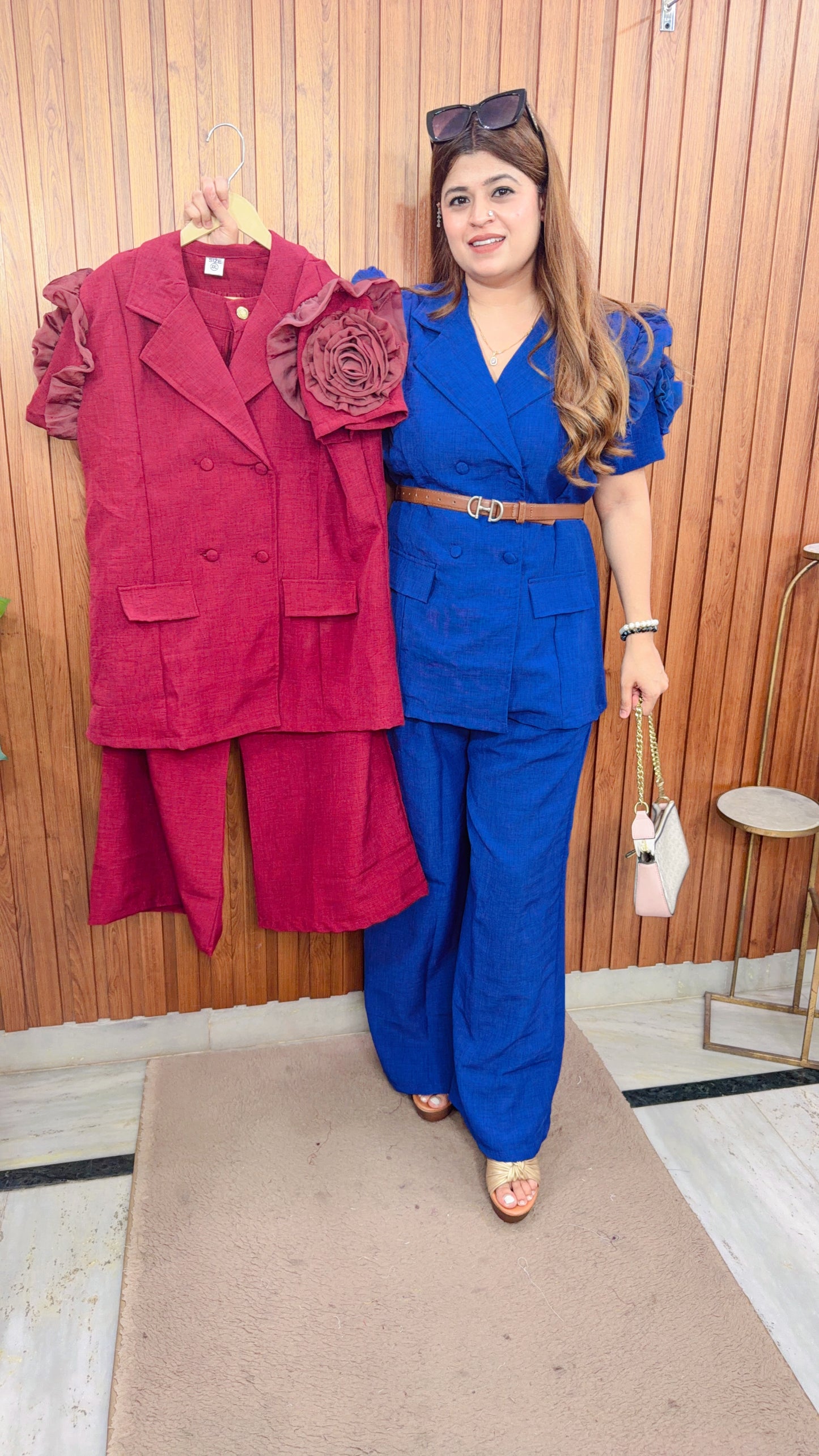 Divaha Cotton Linen Two Piece Coord Set