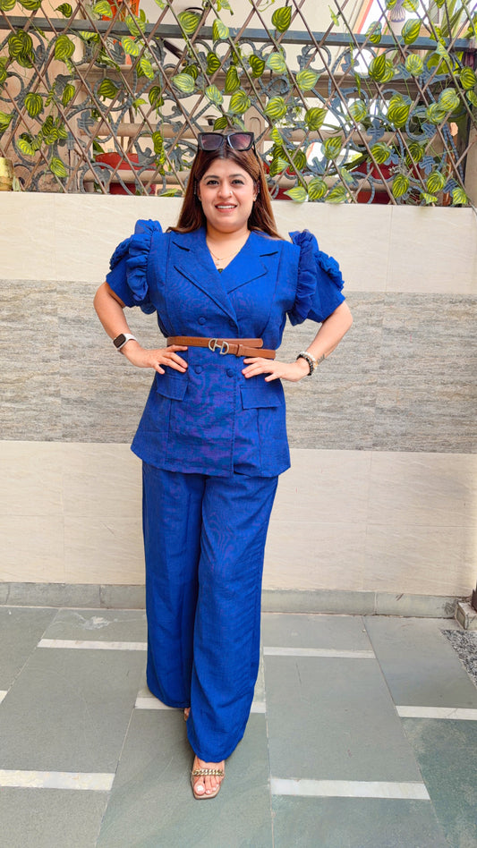 Divaha Cotton Linen Two Piece Coord Set