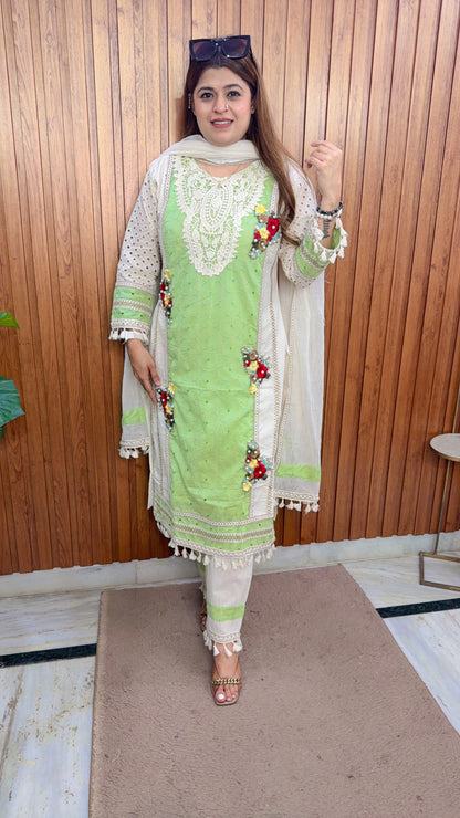 Lakhina Premium Schifli Cotton Suit