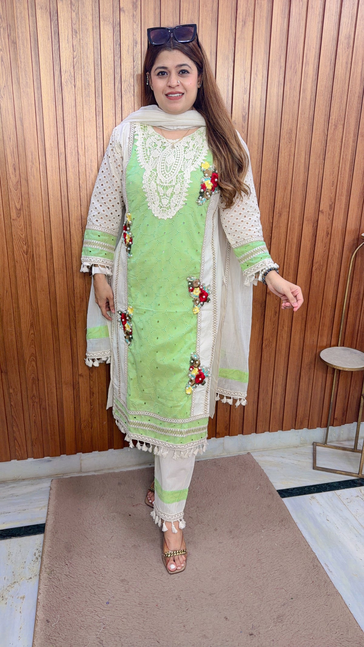 Lakhina Premium Schifli Cotton Suit