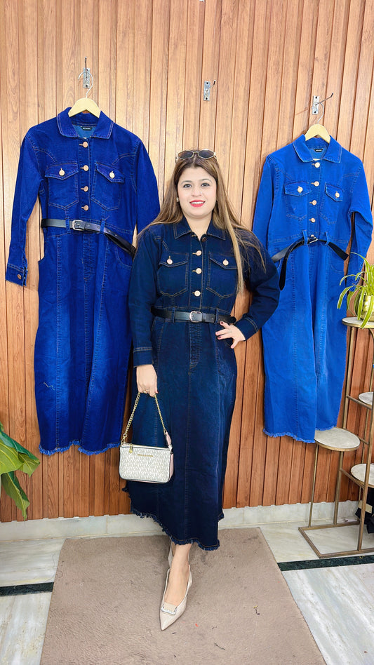 Royal Indigo Denim Dress