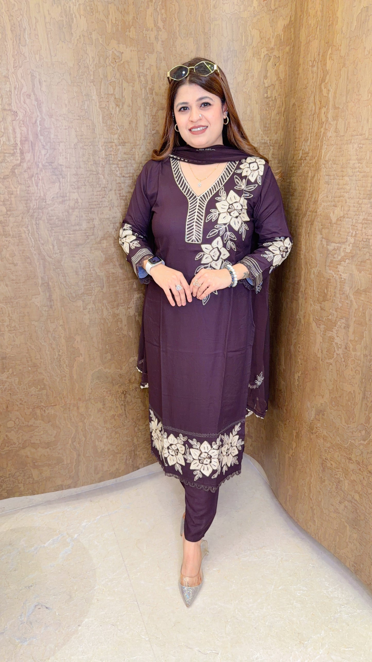 Kamashi Pure Cotton Three Piece Suit