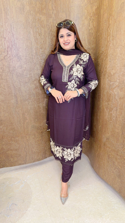 Kamashi Pure Cotton Three Piece Suit