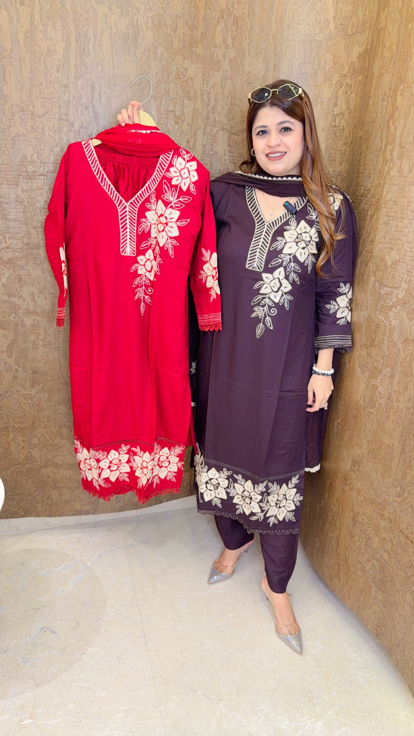 Kamashi Pure Cotton Three Piece Suit