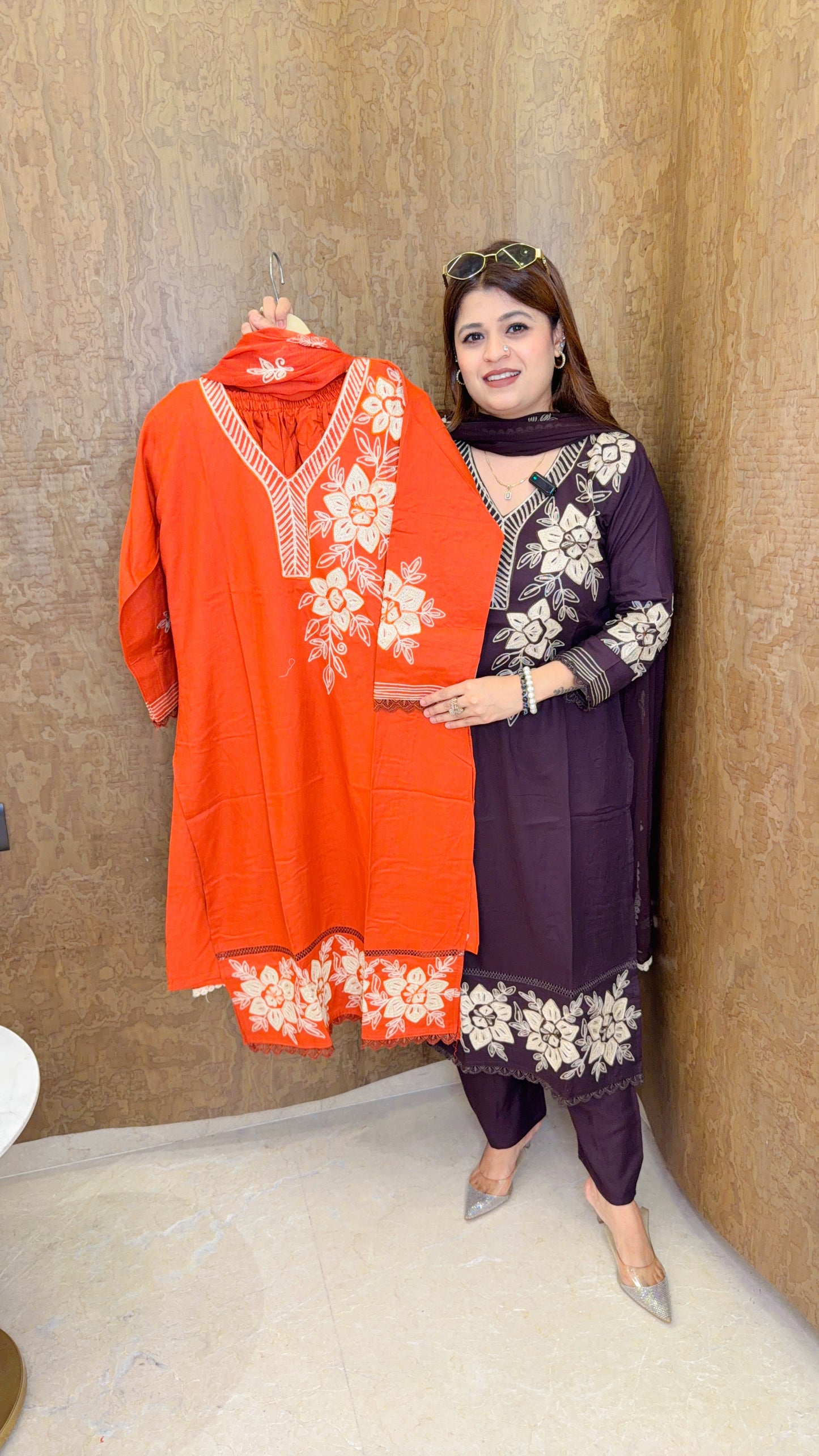 Kamashi Pure Cotton Three Piece Suit