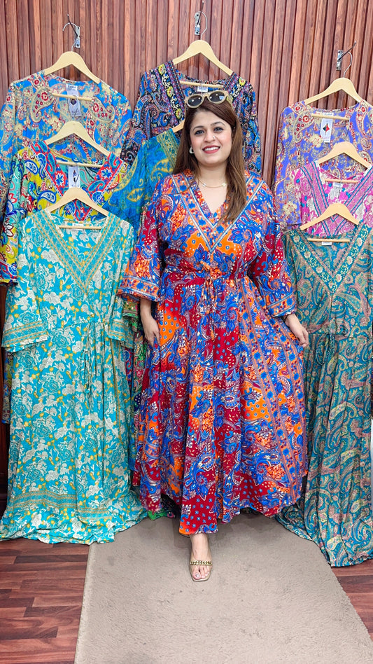 China Silk Long Dress