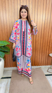 Floral Digital Two Piece Coord Set