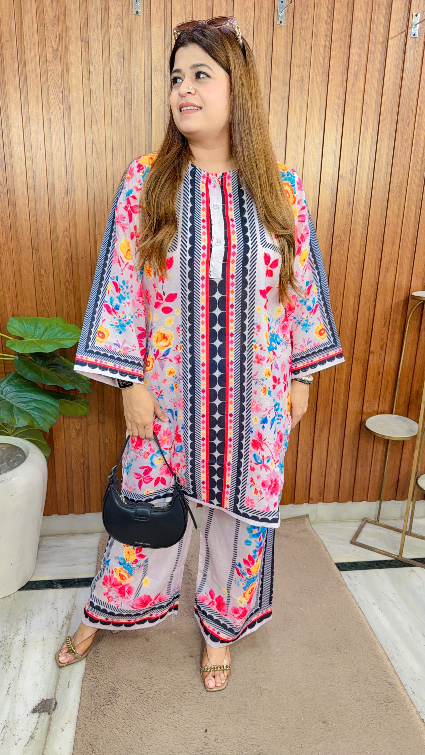 Floral Digital Two Piece Coord Set