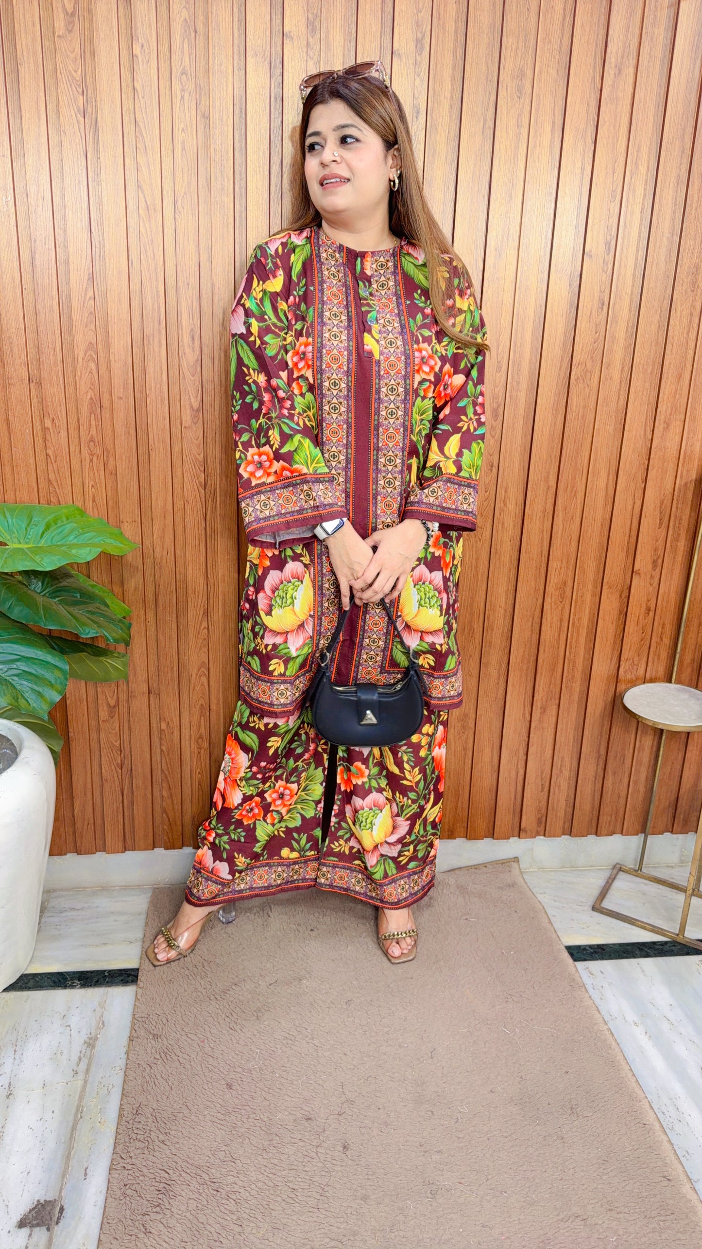 Floral Digital Two Piece Coord Set