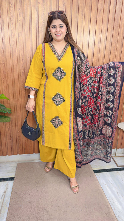 Dabu Cotton Block Print Suit