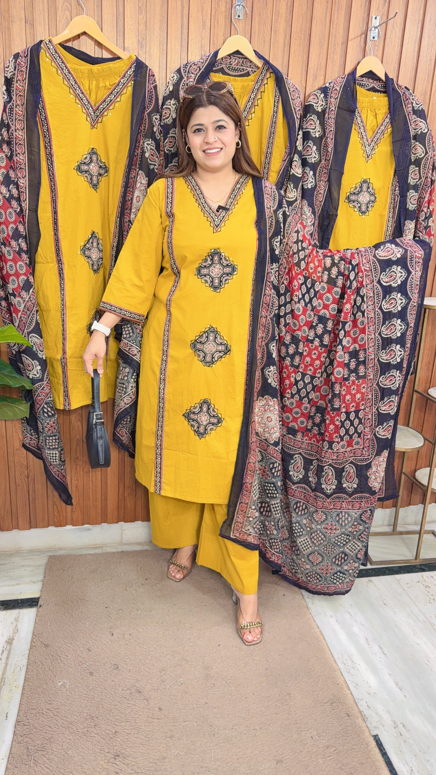 Dabu Cotton Block Print Suit
