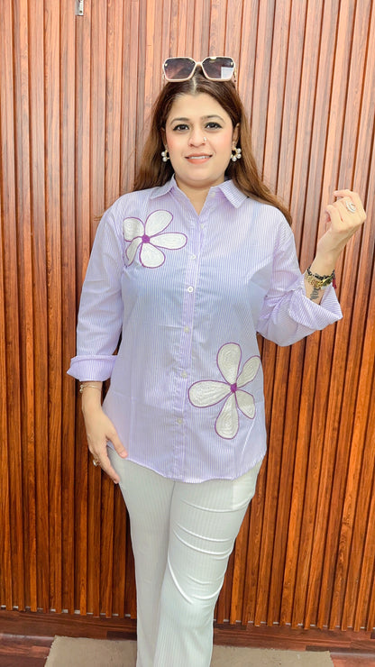 Flower Strip shirts