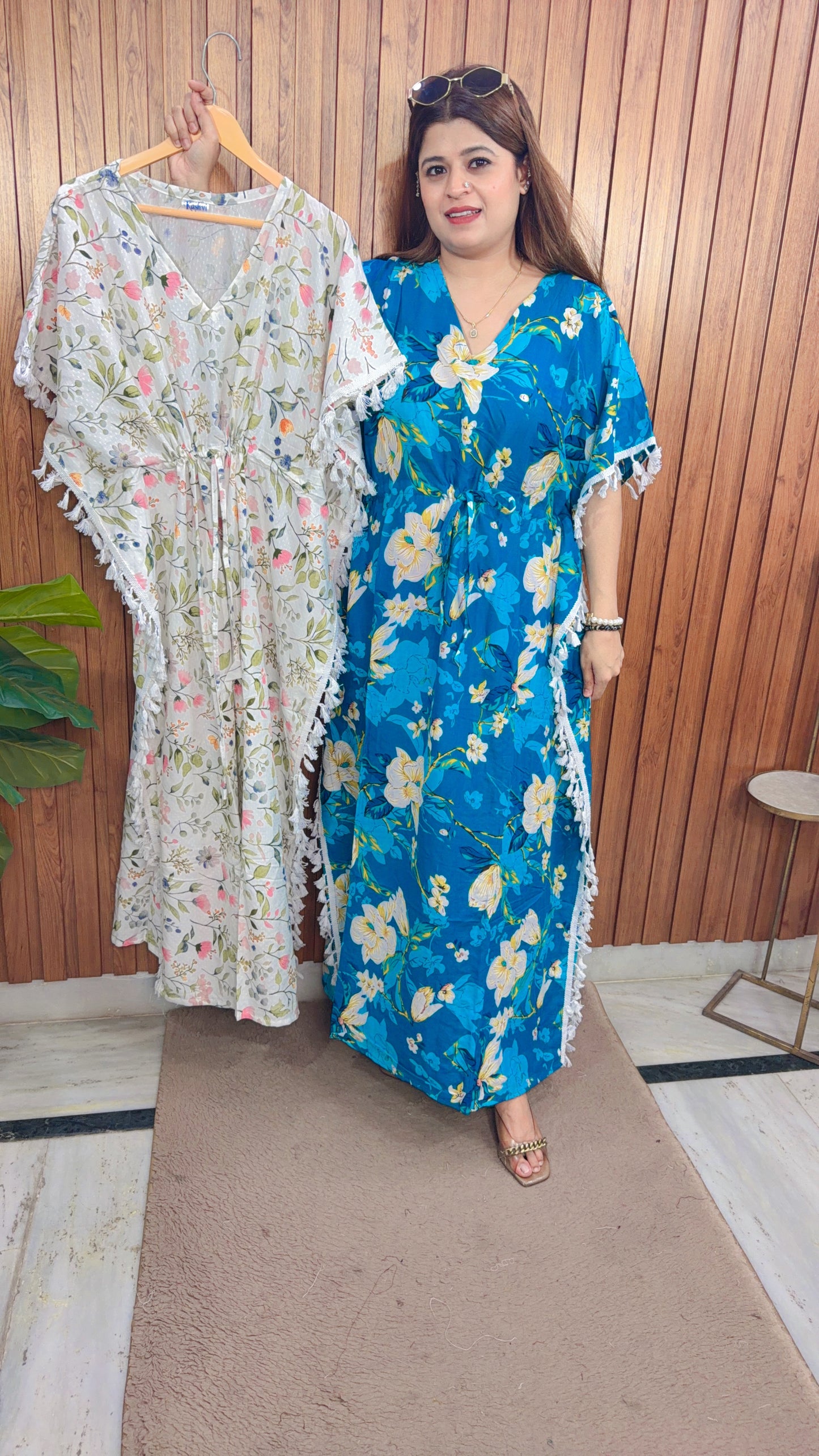 Cotton Printed Kaftan Gown