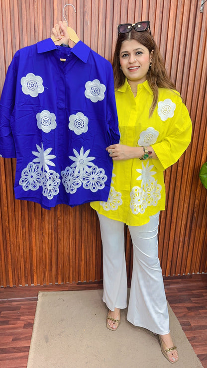 Cotton flower shirt
