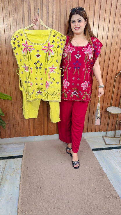Elvara Embroidery Three Piece Coord Set