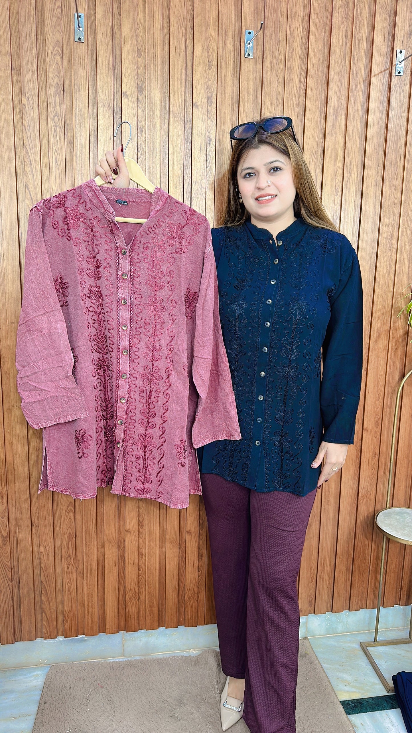 Premium Lakhnavi Marble Cotton Top