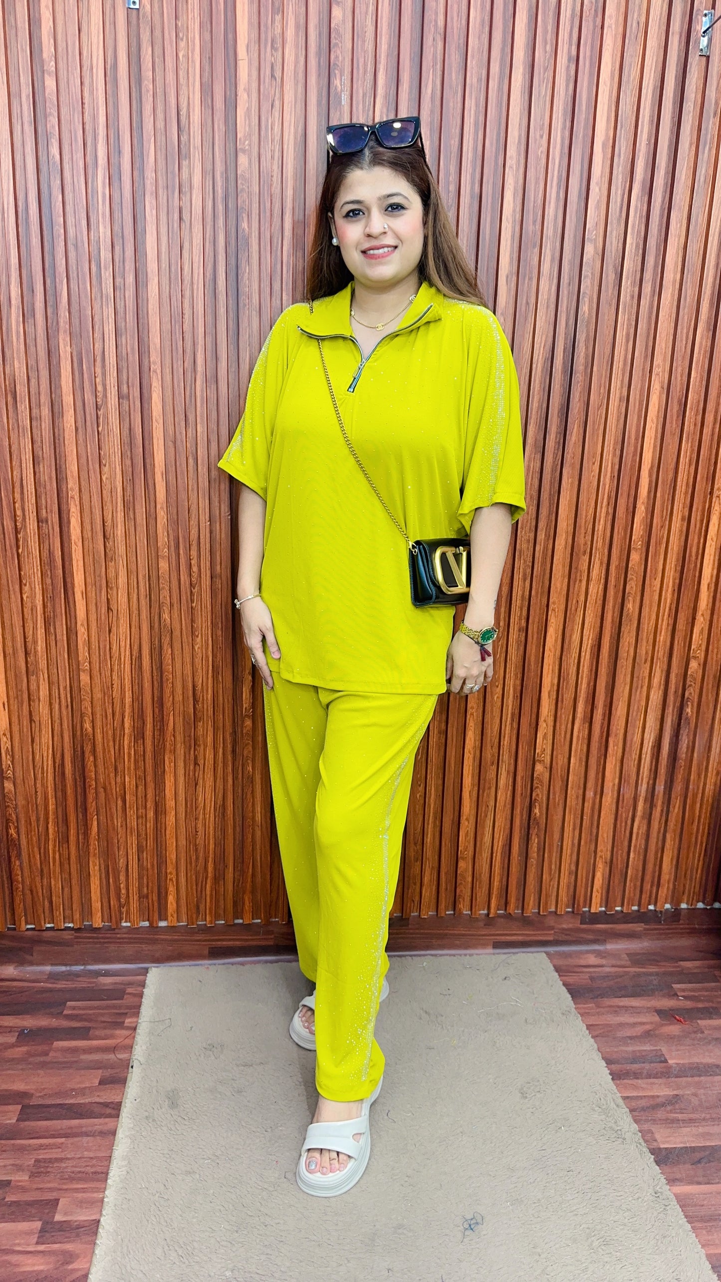 Servoski cotton ribbed coord set