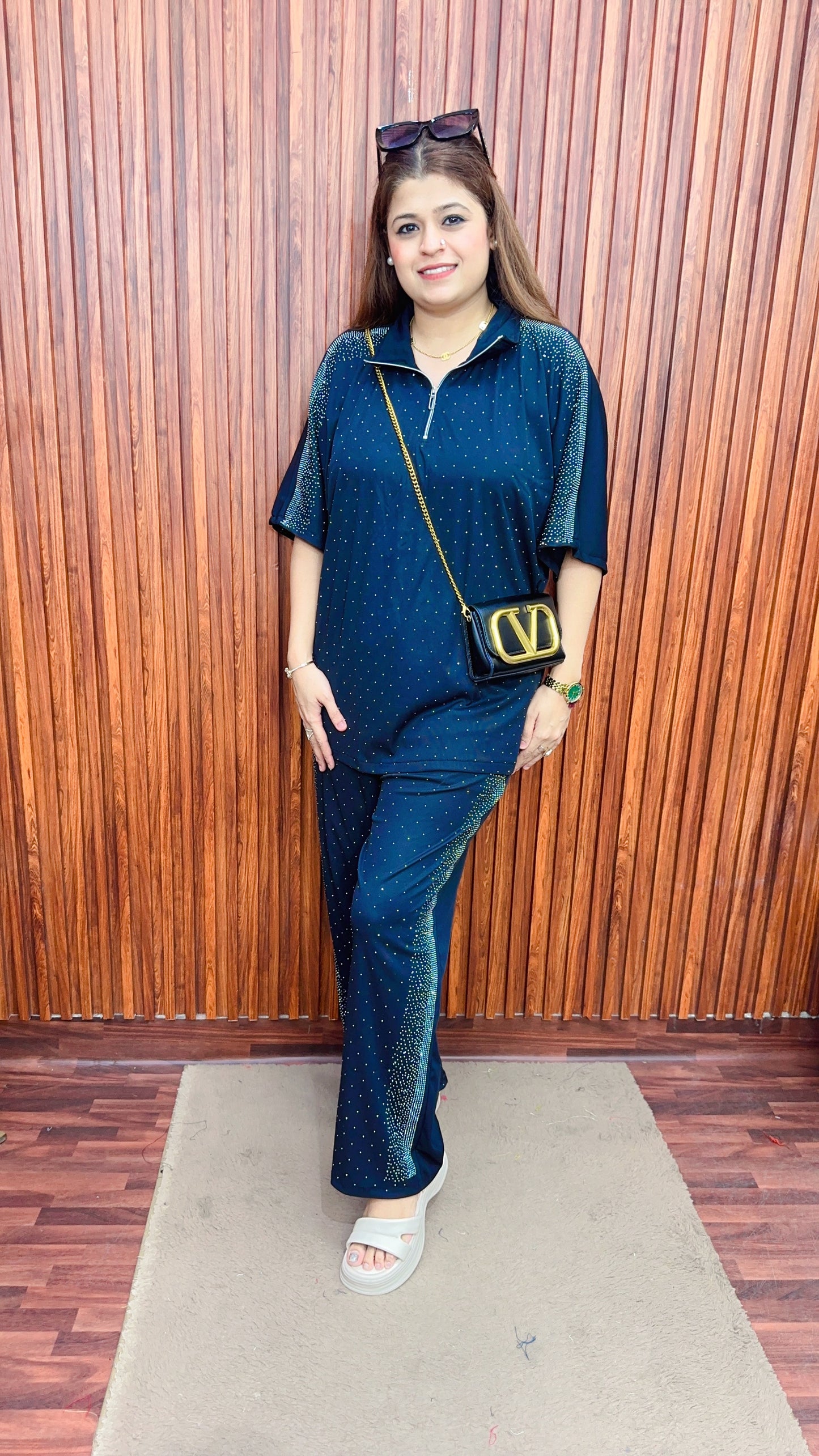 Servoski cotton ribbed coord set
