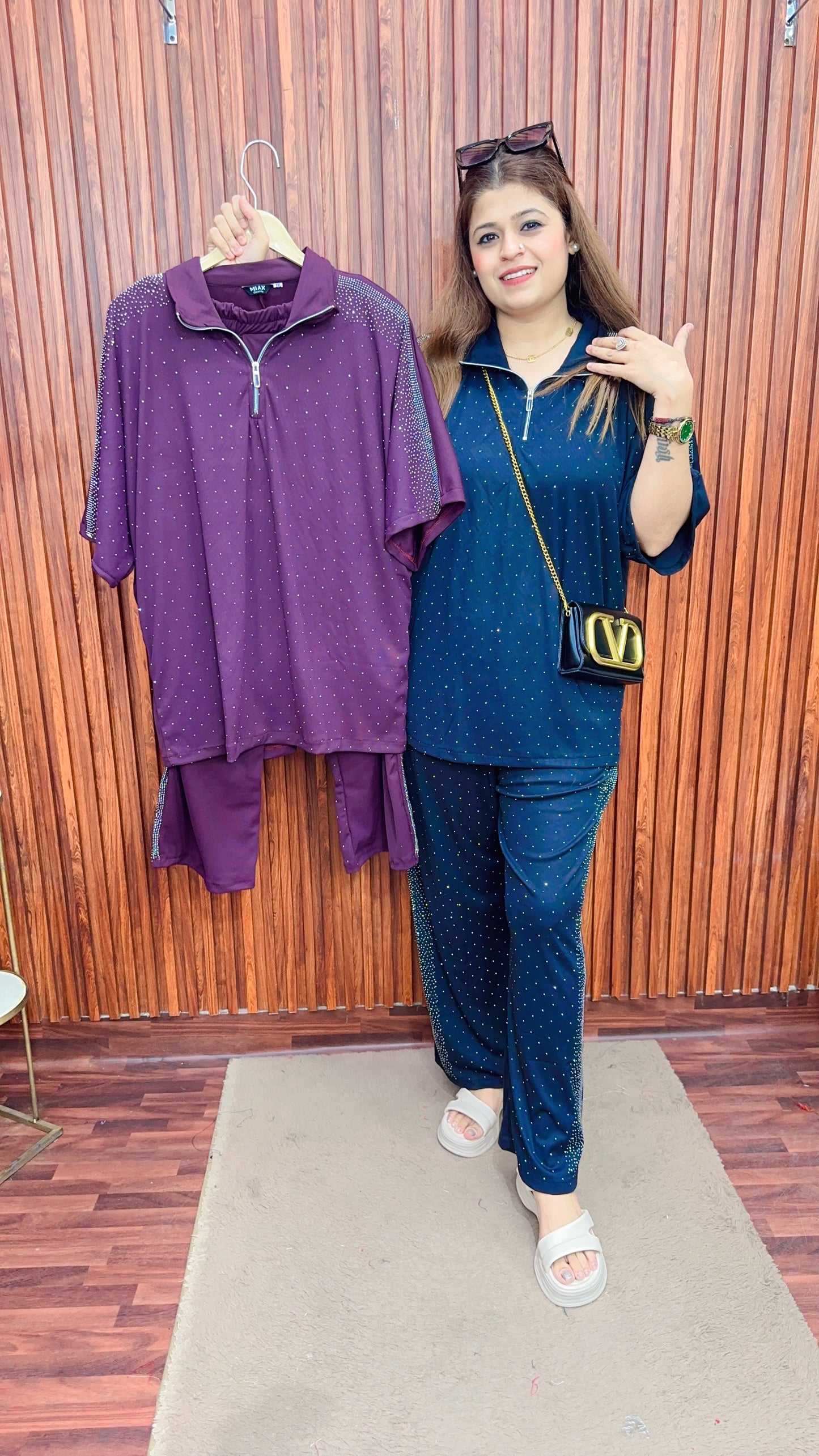 Servoski cotton ribbed coord set