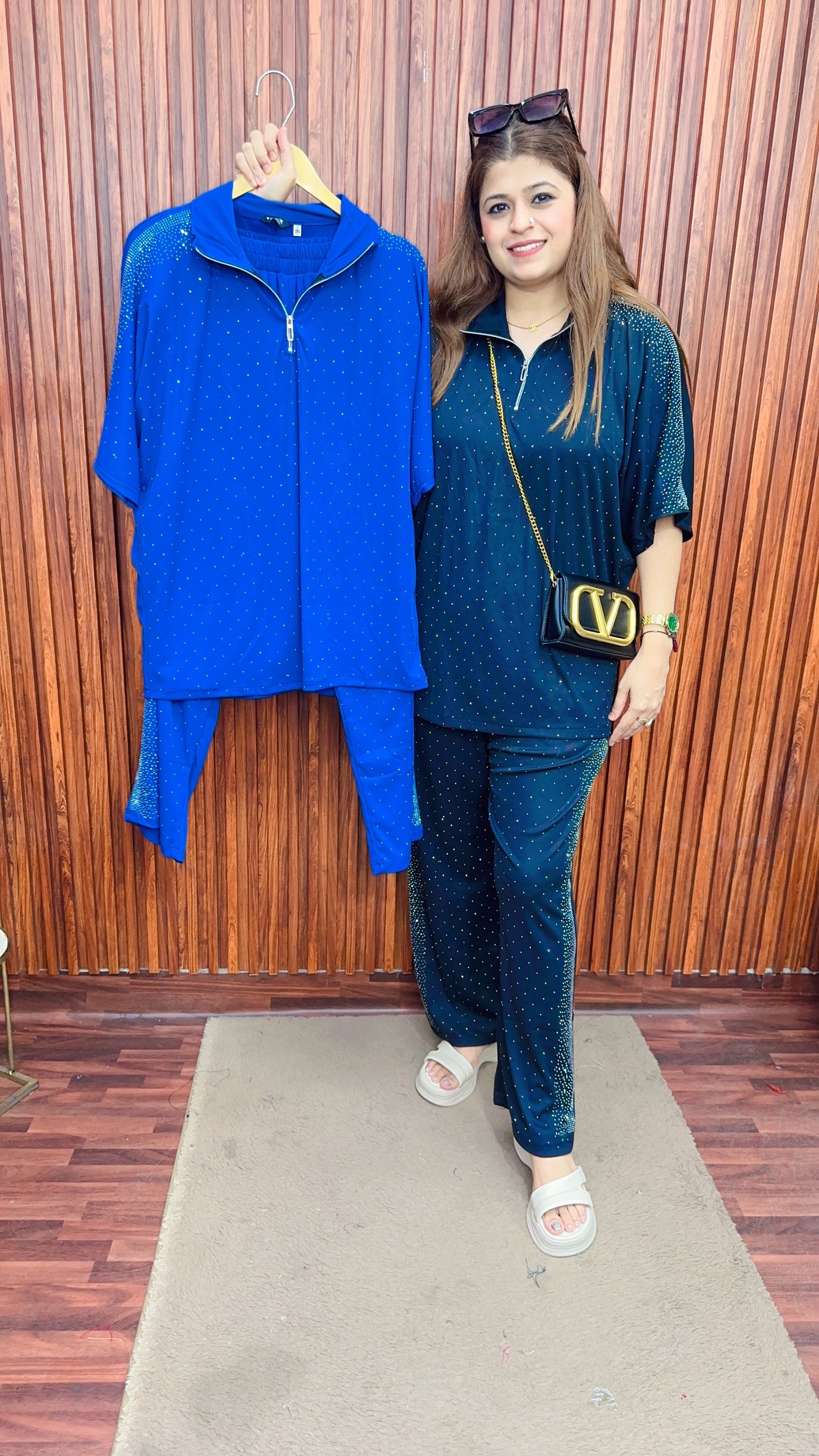 Servoski cotton ribbed coord set