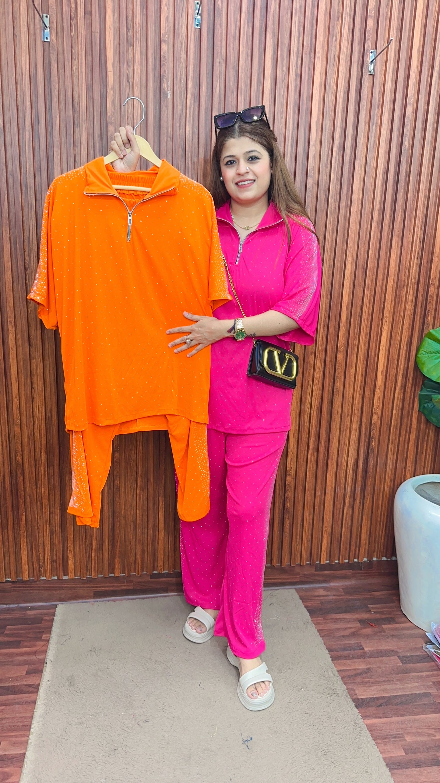 Servoski cotton ribbed coord set