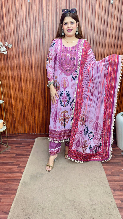 Mirror Patola Muslin suit