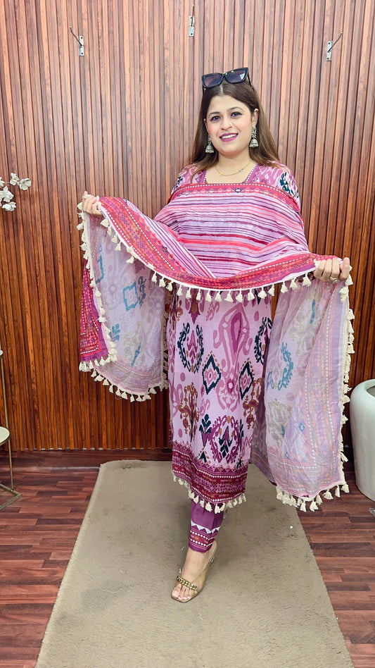 Mirror Patola Muslin suit
