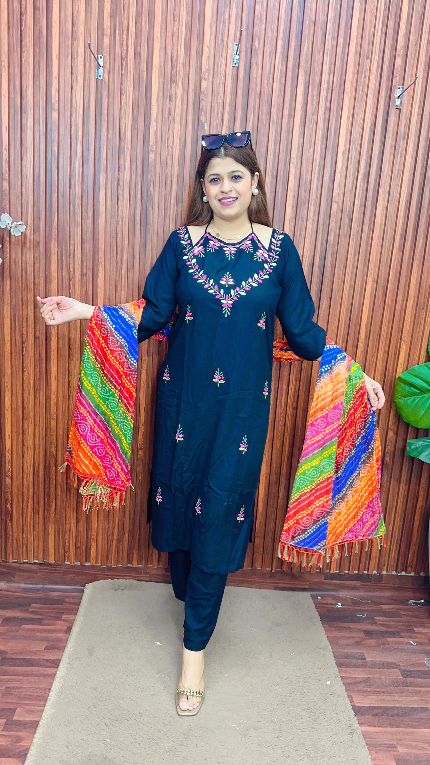 Halter neck Cotton suit