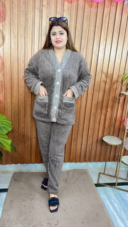 Front Button Warm Night suit