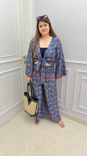 Knot China Silk Two Piece Coord Set