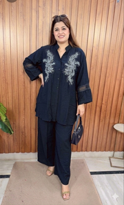Reeva Handwork Cotton Linen Coord Set