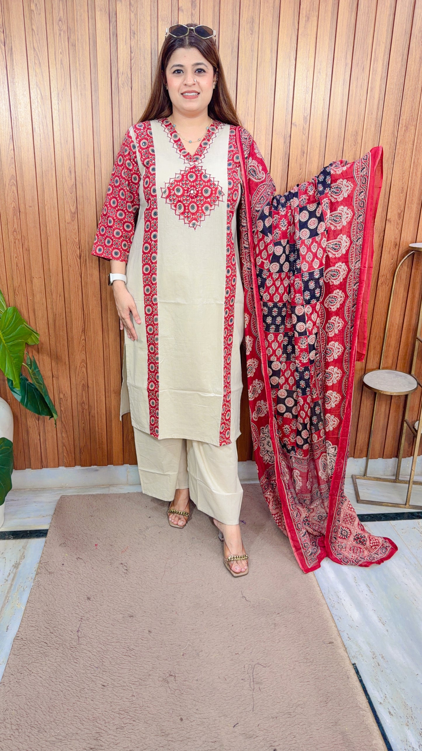 Amvita Cotton Three Piece Suit