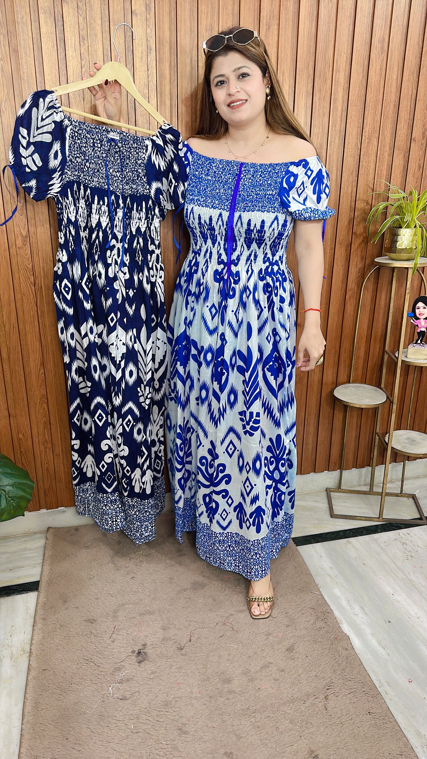 Block Print Cotton Bobbin Dress