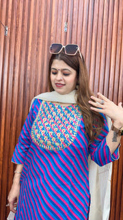 Leheriya pure cotton suit with sharara set