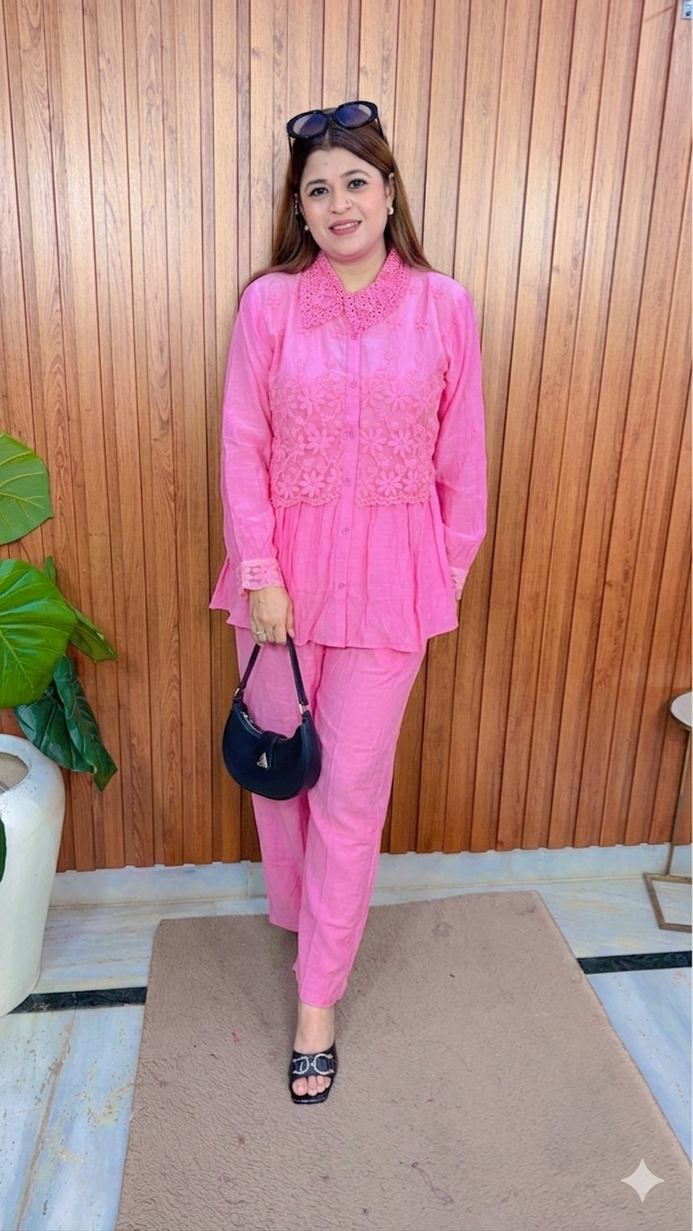 Lakhnavi Dori Embroidery Two Piece Coord set