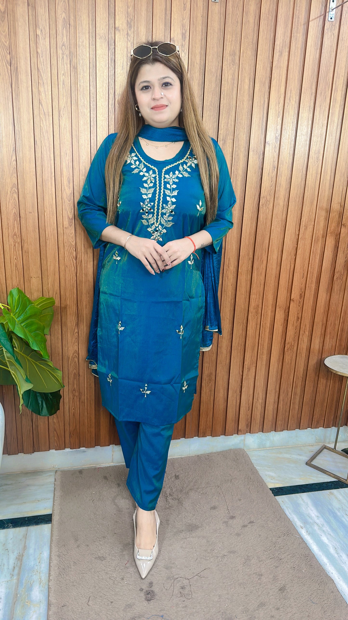 Rani Cotton shimmer Suit Set