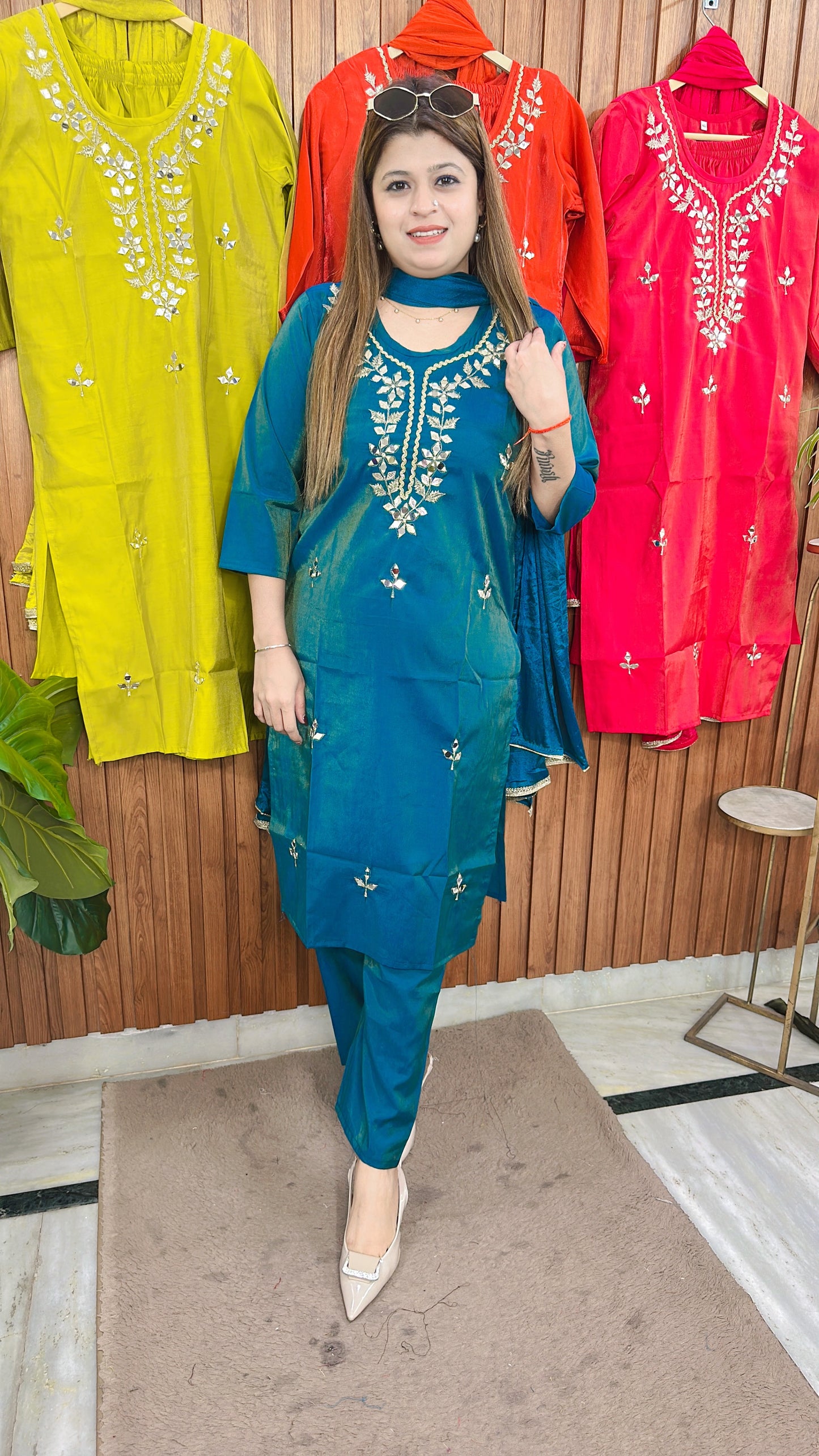 Rani Cotton shimmer Suit Set