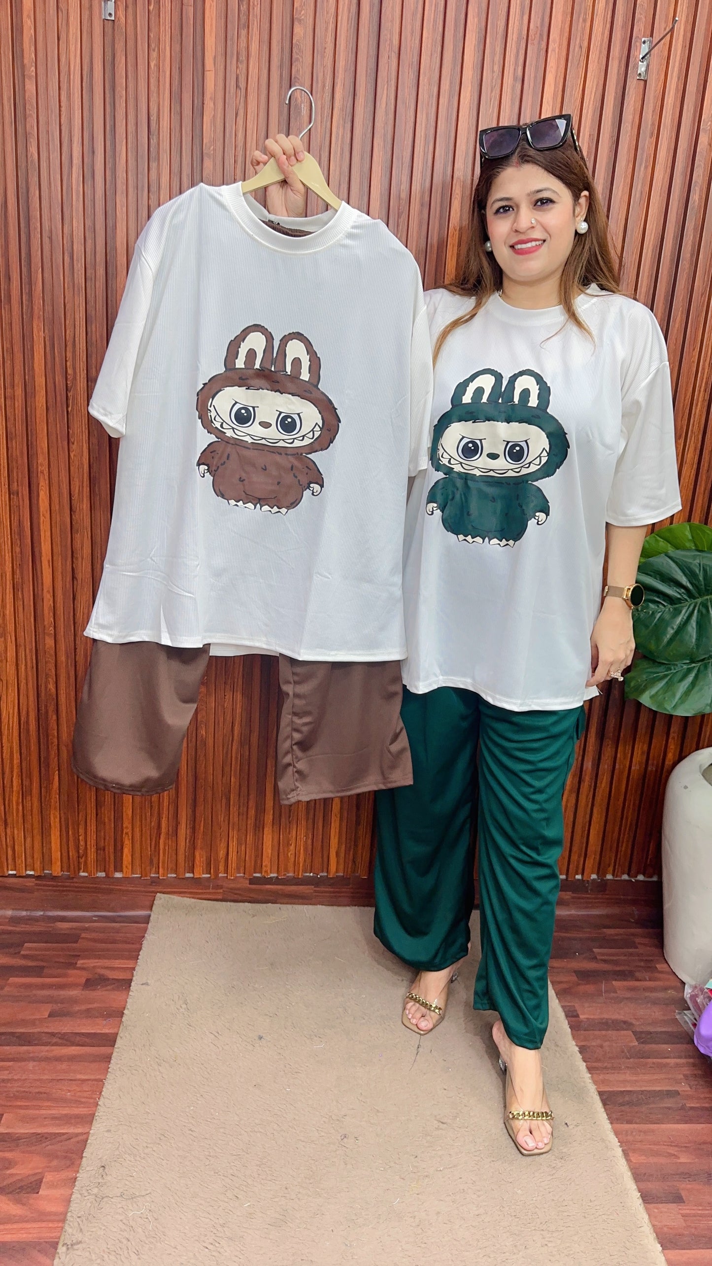 Labubu plus size coord set